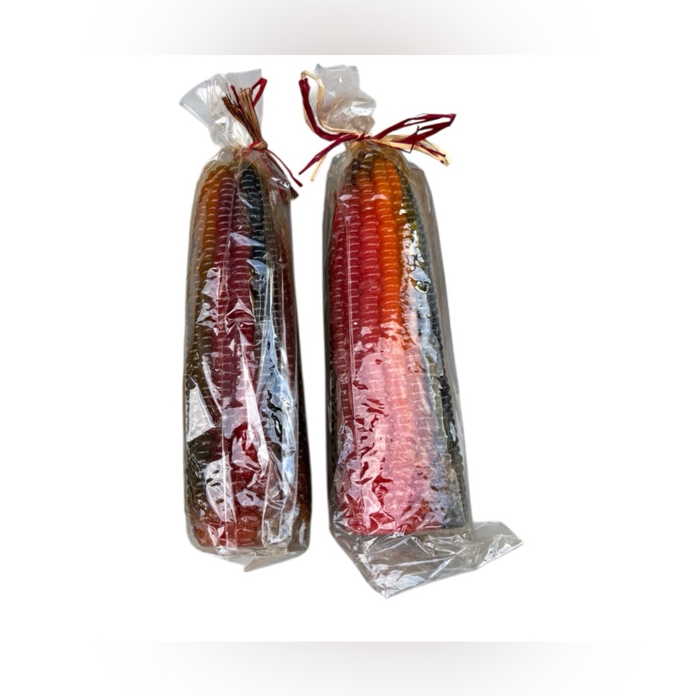 Festive Multicolor Corn Candle Set